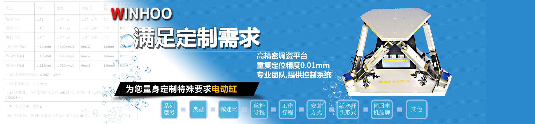 電動(dòng)缸及多自由度平臺(tái)高端應(yīng)用定制，研究所、院校實(shí)驗(yàn)室高端設(shè)備定制，滿(mǎn)足實(shí)驗(yàn)、測(cè)試要求，成熟產(chǎn)品銷(xiāo) ，飛鯨駕駛模擬器專(zhuān)業(yè)版 / 商業(yè)版，飛行模擬器，商用定制研發(fā)，動(dòng)感影院，動(dòng)感娛樂(lè)設(shè)備研發(fā)，六自由度平臺(tái)咨詢(xún)/電動(dòng)缸,伺服電動(dòng)缸,兩自由度平臺(tái),三自由度平臺(tái),四自由度平臺(tái),六自由度平臺(tái)